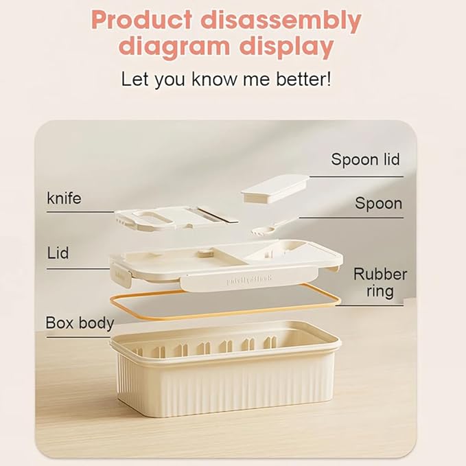 Kimchi Cutter 3 in 1 Food Meat Cutting Storage Container Kit,Kimchi-cutter Sealed Container, Kimchi-Tong Side Dish-Tong Vegetable Tong,Large Capacity Food Dispenser