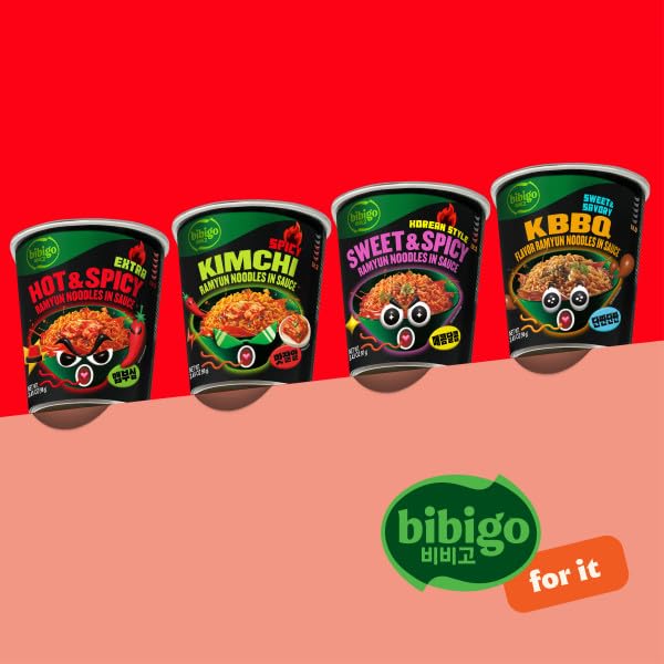 Bibigo Ramyun Ramen Noodles, Hot & Spicy, 3.45 Ounce (Pack of 1)