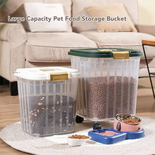 Yosoo 5KG Rice Storage Container, Sealed Bin with Lid, Pet Food Flour Grain, White, 2 counts, PP Material, for Kitchen, Pantry Organization (03)