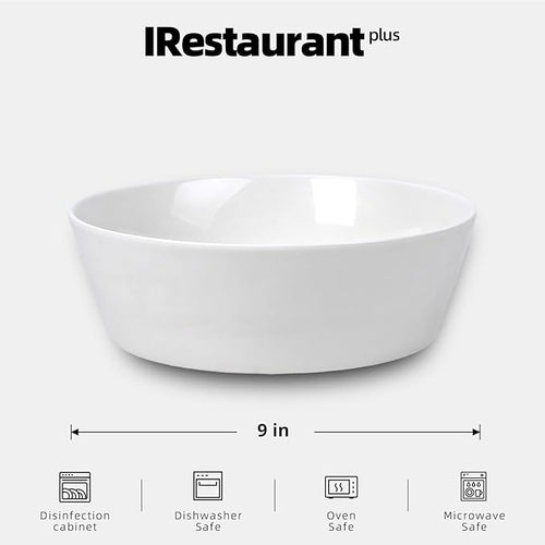 Bone China Cone Shape Commericial Grade Dinnerware, Serving Bowl 9 inch, Case of 6