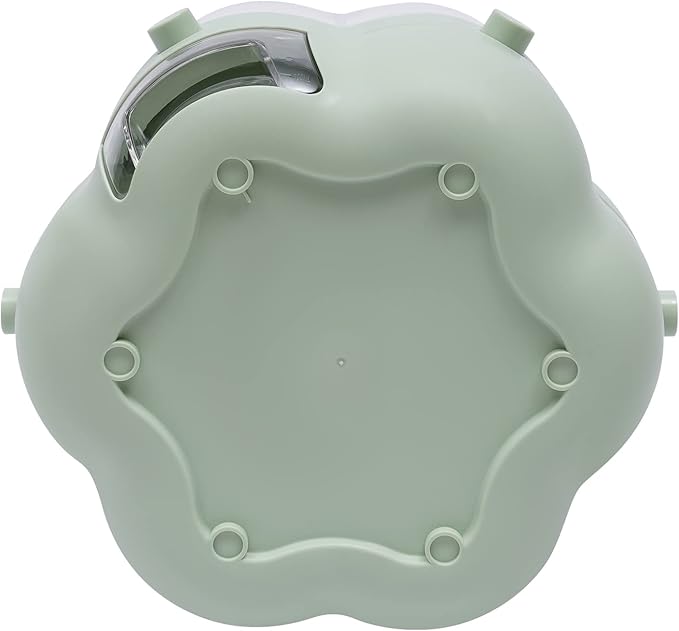 Grain Storage Container Dispenser, 6 Grids rice dispenser rotating, 360° rotating food dispenser One-Click Output rice Storage Round Grain Dispenser Kitchen (Matcha Medium 1.53kg)