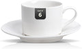 Bone China Wide Rim Commercial Grade Dinnerware Cup & Saucer, Case of 6