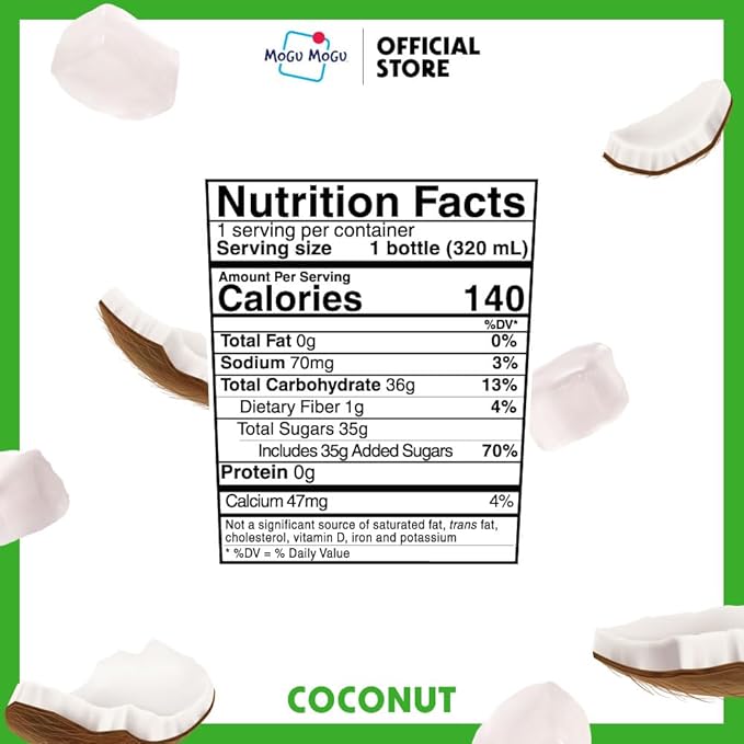 Mogu Mogu Coconut Juice Drink (6 Bottles) with Limited Edition Cooler Bag – Chewy Kids & Adults Drink with Nata de Coco | Fun Coconut Beverage | Ready to Drink Juice Set
