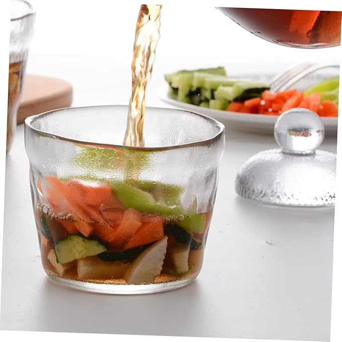 Mikinona Transparent Pickle Jar with Airtight Lid 5.11 Inch Clear Kimchi Storage Container Kitchen Food Preservation Storage Box