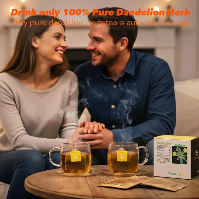 Soilmount - Dandelion Tea - |Dandelion Leaves|pu gong ying|蒲公英| - Pure Herbal Tea - Natural, Organic, Non-GMO, Clean Ingredients, Caffeine Free (18 Tea Bags, Box 1)