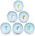 Yixing Handmade Celadon Colorful Koi Fish Teacup(Set of 6),Chinese Gongfu Tea Cup,Japanese Teacup, Korean Soju Shot Glasses Set (Koi Cups)