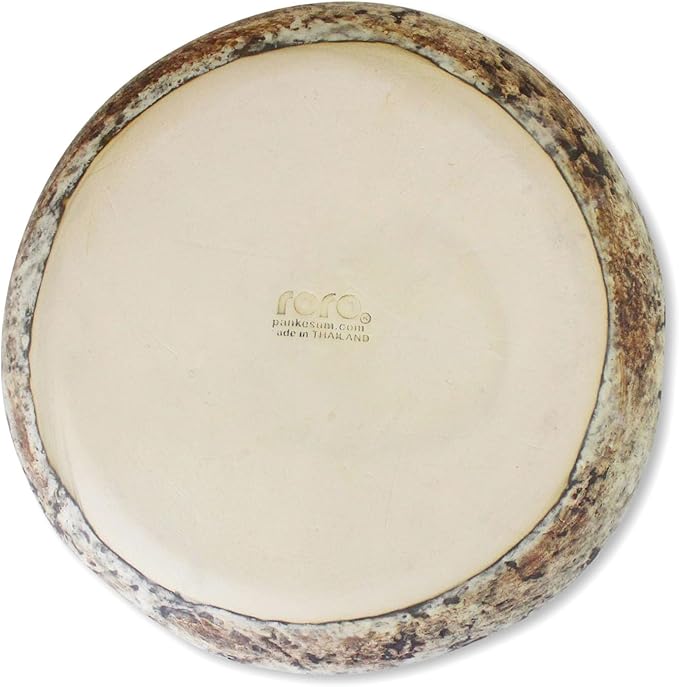 roro Rustic Coral Handmade Ceramic Stoneware Dinner Plates and Bowls, Reactive Blue Set of 2, Textured Finish (Coral, Dinner Plate)