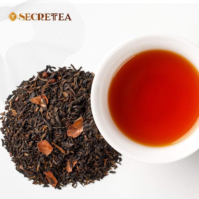 Organic Cocoa Pu-erh Loose Tea I POWERFUL Detox Immune I Heart & Digestion Support, 15 Sachet Tea Bags (15 Count) |By T SECRETEA, Treasure Box