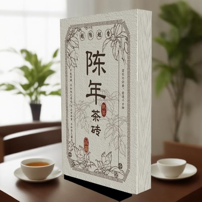 puer Tea (500g) – Aged & Smooth tea cakes Brick from Yunnan – Rich, Earthy Flavor – Compressed Tea for Brewing or Collection（Ship from the local warehouse in the United States）