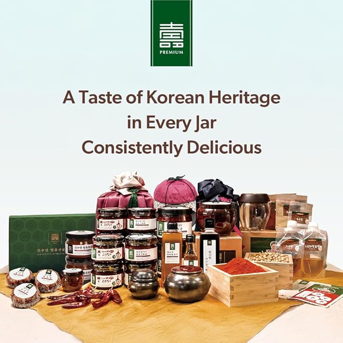 HELLO KFOOD JEONSUYEON Korean Fermented Soybean Paste Doenjang 한국산 된장 350g (12.3 oz) - Made with 100% Korean Ingredients