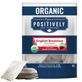 Organic Positively Tea Company, English Breakfast Black Tea Bags, 100 Count, Eco-Friendly Tea Bags, Non-GMO