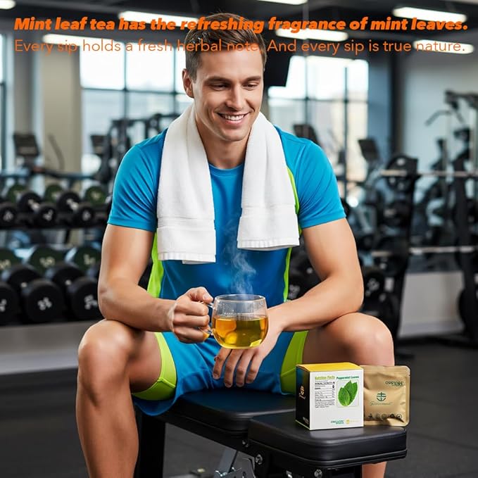 Soilmount - Peppermint Leaf Tea - |Mint leaf tea|Bohe|薄荷|박하| - Pure Herbal Tea - Natural, Organic, Non-GMO, Clean Ingredients, Caffeine Free (18 Tea Bags, Box 1)