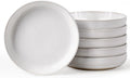 famiware Milkyway 33 oz Bowl Set, Pasta Bowls Set of 6, Salad Bowls, Double Reactive Glaze, Sturdy & Stackable, Ideal for Housewarming, Festivals, White with Speckles