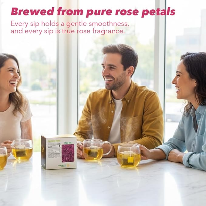 Soilmount - Rose Tea - |Natural Rose FloraI Tea|mei gui hua cha|玫瑰花茶| - Pure Herbal Tea - Natural, Organic, Non-GMO, Clean Ingredients, Caffeine Free (18 Tea Bags, Box 1)