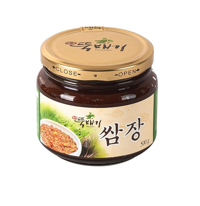 HELLO KFOOD DDUKBAEGI Traditional SSamjang, Korean Fermented Soybean and Pepper Paste 한국산 쌈장 500g (1.1 lb) – Made with 100% Korean Ingredients