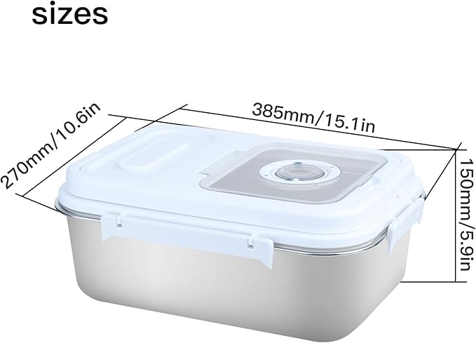 15Lbs Airtight Rice Container with Flip Lid, Stainless Steel Food Storage Container with Date Tracker, Measuring Cup and Spoon, 7.5L Portable Kitchen Pantry Bin for Flour Grain Sugar - Silver