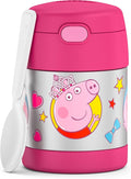 THERMOS FUNTAINER Insulated Food Jar, 10 Ounce, Kid Friendly Food Jar with Foldable Spoon, Peppa Pig