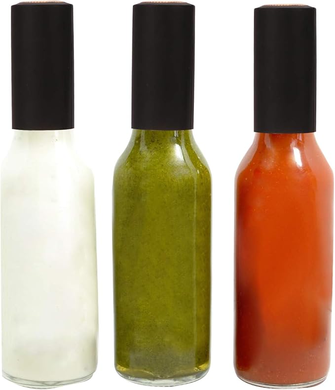 35 Pack 5oz Hot Sauce Bottles with Lids,Glass Woozy Bottles with Dripper Inserts and Shrink Capsules,Small Glass Wine Bottle for Homemade Sauces,Oils,Vanilla Extracts,Dressings,Gifting