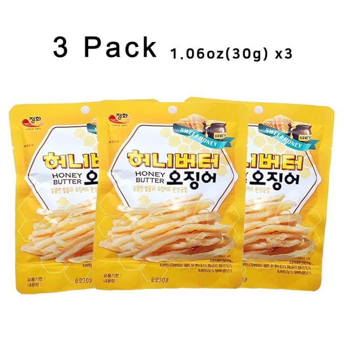 K-Herb Dried Squid – Korean Squid Flavorful Grilled Soft Butter Korean Dried Squid (Butter Squid 3Pack)