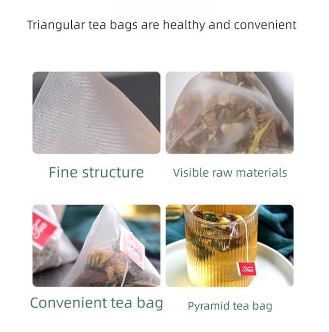 100% Pure Herbal Blend Plant-Pyramid Tea Bags （A pack of 50 bags）8.81oz/250g，Caffeine Free, Gluten Free 胖大海金银花菊花茶(Fat sea Honeysuckle and Chrysanthemum Tea)