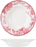 H&h Set of 6 Primrose Porcelain Soup Plates 22.5 cm