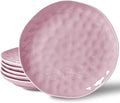 HOMBENE Dinner Plates Set for 6, Dinner Plates, Salad Snacks Plate for Kitchen, Porcelain Dinner Plate, Microwave & Dishwasher Safe, Dinnerware Set, 10.5 Inches, Sun-glitter Style, Dreamy Sakura Pink