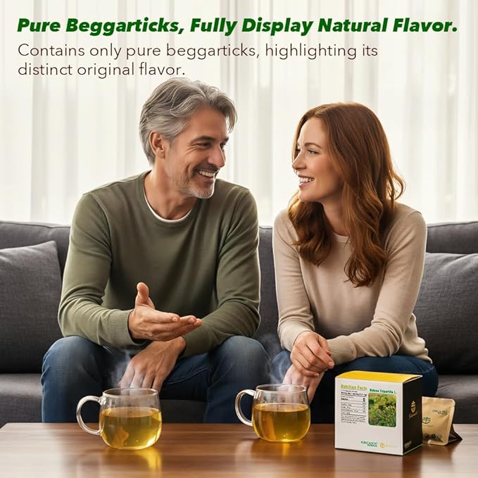 Soilmount - Beggarticks Tea - |Bidens Tripartita|Trifid Bur-marigold|Bidens Tripartita L.|Trifid Bur-marigold|Gui Zhen Cao|鬼针草|귀신침 초| - Pure Herbal Tea - Natural, Organic, Non-GMO, Clean Ingredients, Caffeine Free (18 Tea Bags, Box 1)