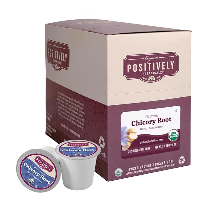 Organic Positively Botanicals Company, Chicory Root, K-Cup Compatible, 24 Pods