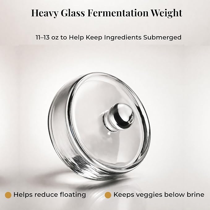 1 Gallon Fermentation Jars, 2 Pack Glass Fermentation Kit with Airlocks & Weights, Wide Mouth Fermenting Jars for Sauerkraut, Kimchi, Pickles, Mead & More