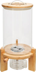 7.5L Cereal Containers Storage, Rice Glass Containers with Sealed Lids Freestanding Grain Dispenser Food Storage Bottles for Storing Rice, Flour, Coffee Beans