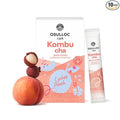 OSULLOC Kombucha Tea LycheePeach (Lychee & Peach Blending), Sparkling Powdered Mix Beverage, No added sugar, 10 Sticks, 1.76oz