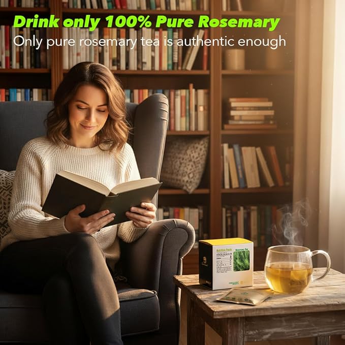 Soilmount Organic Rosemary Tea Bags | Mi Die Xiang – 18 Tea Bags per Box, Naturally Flavored, Promotes Health and Relaxation