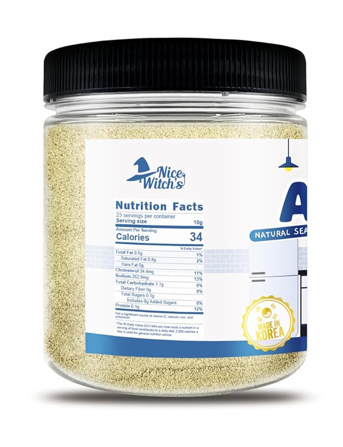 Korean Anchovy Powder 8 oz (227g) – Natural Umami Broth Base, Fine Ground Dried Anchovies, Soup & Stew Seasoning, Ramen, Fried Rice & Pasta Boost, No Additives