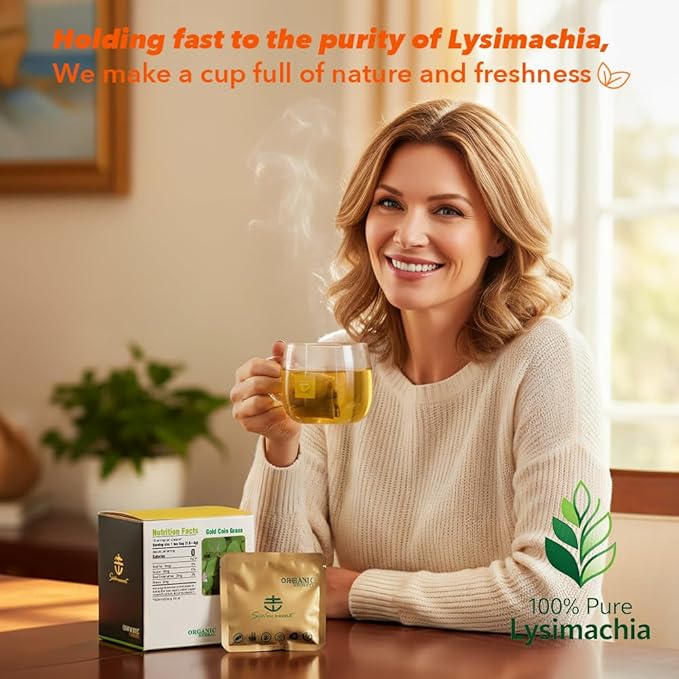 Soilmount - Lysimachia Tea - |Gold Coin Grass|Kidney Health|jinqiancao|金錢草/금전초| - Pure Herbal Tea - Natural, Organic, Non-GMO, Clean Ingredients, Caffeine Free (18 Tea Bags, Box 1)