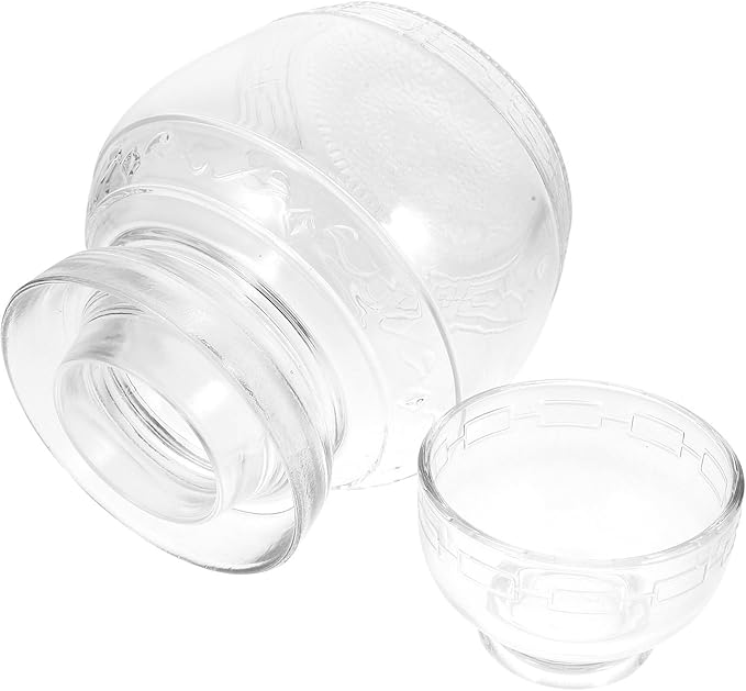 Toyvian Traditional Glass Fermenting Jar with Airtight Lid 3lb Thick Glass Kimchi Pickling Jar Food Storage Container for Kitchen Fermentation