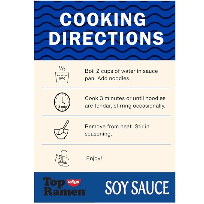 Nissin Top Ramen Noodle Soup, Soy Sauce, 3 Ounce (Pack of 48)