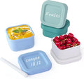 Finorder 4 Pack Silicone Snack Containers Small Food Storage Containers with Lids for Kids, 3.5oz Leak Proof Bpa Free Small Containers Set Children Lunch Box for Daycare, School, Travel