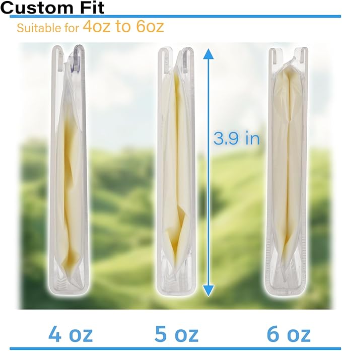 Ugotfeels Breastmilk Storage Container with Freezer Flattener Kit, Large Capacity Organizer Bins for Flattening Milk Bags, Save Refrigerator Space (2 Pack)