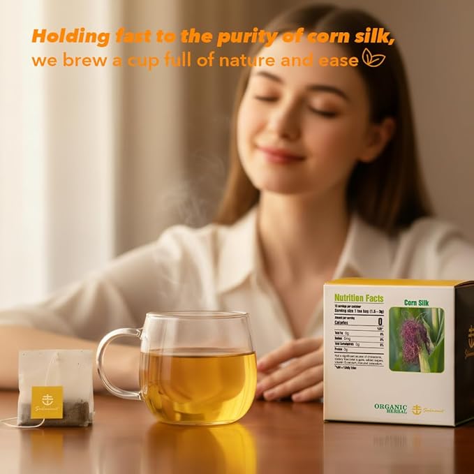 Soilmount - Corn Silk Tea - |Corn Stigma Tea|Yu mi xu|玉米须|옥수수 수염| - Pure Herbal Tea - Natural, Organic, Non-GMO, Clean Ingredients, Caffeine Free (18 Tea Bags, Box 1)