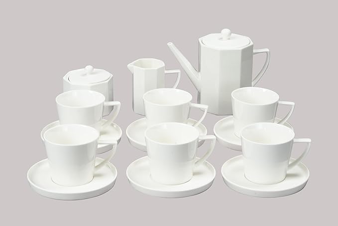 Bone China Cone Shape Commericial Grade Dinnerware Sugar & Creamer Set, Case of 1 Set