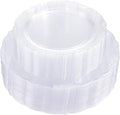 U-QE 100 Pieces Clear Plastic Plates - Clear Disposable Plates - Premium Hard Plastic Plates for Party, Holiday and Party Use Including 50 Dinner 10 '' & 50 Dessert Platos 7.5 ''