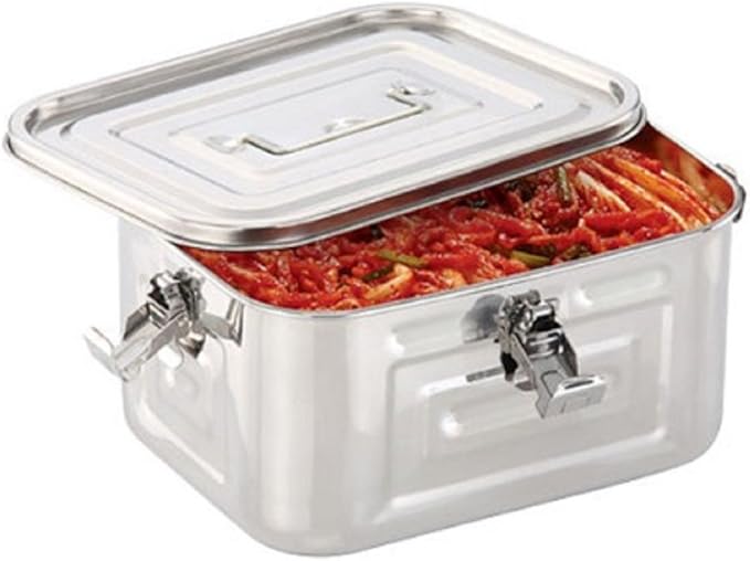 Stainless Steel Rectangular Kimchi Food Storage Container (8L / 271oz / 12")