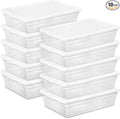 Sterilite Storage Box, Stackable Plastic Container Home Organizer, 28 Qt(10 Pack)