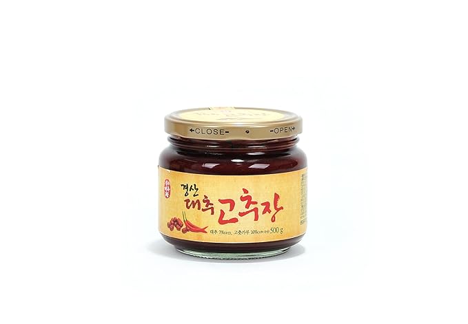 HELLO KFOOD DDUKBAEGI Traditional Jujube Gochujang, Korean Chilipepper Paste 한국산 대추 고추장 500g (1.1 lb) – Made with 100% Korean Ingredients
