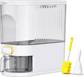 Rice Dispenser, 11Lbs-12Lbs Rice Container with Measuring Cup, Upgraded Lid Time Dials & Built-in Fresh Box Rice Container Storage for Home Kitchen Pantry Stores Rice - White Capacity 11Lbs-12Lbs