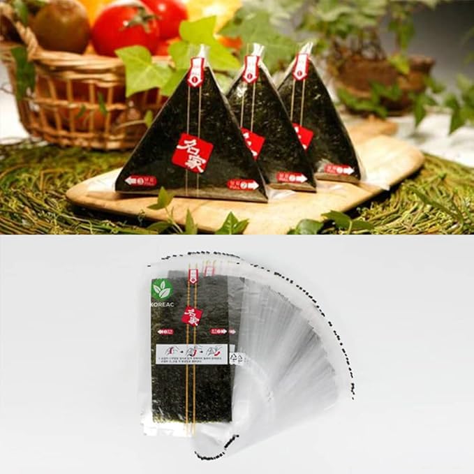 KOREAC_Myungga [100 sheets] Seaweed Wrappers for Triangular Onigiri Rice Ball_Made in Korea