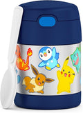 THERMOS FUNTAINER 10 Ounce Stainless Steel Vacuum Insulated Kids Food Jar with Spoon, POKEMON