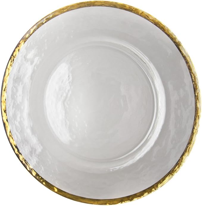 10 Strawberry Street Alpine 13" Charger Plate, Set of 4, Gold