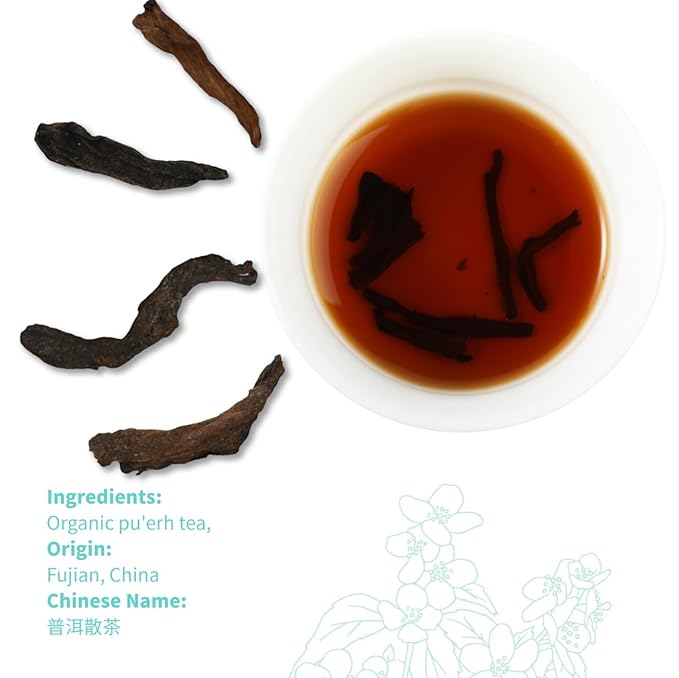 Essencesip Ripe Puerh Tea Loose Leaf, 4oz Tin – Aged Fermented Organic pu-erh Tea with Earthy Richness, Smooth Mellow Finish, Crafted for Hot Brewing