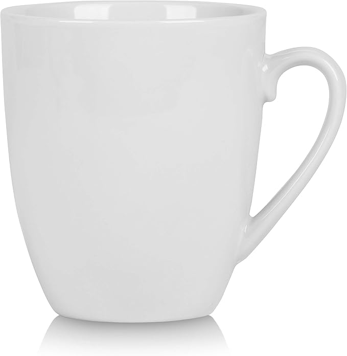 10 Strawberry Street Simply White 12 oz Mug, Set of 6